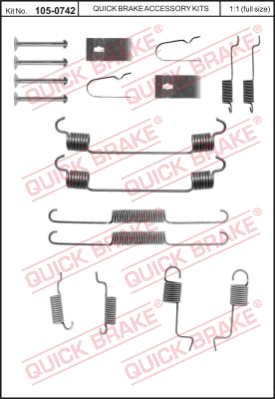 Zestaw dodatków do szczęk hamulcowych QUICK BRAKE 105-0742