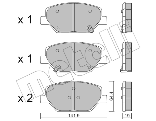 Klocki hamulcowe METELLI 22-1178-0