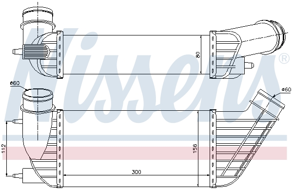 Chłodnica powietrza intercooler NISSENS 96609