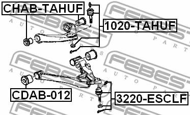 Sworzeń wahacza FEBEST 1020-TAHUF