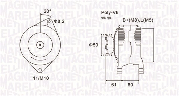 Alternator MAGNETI MARELLI 063731643010