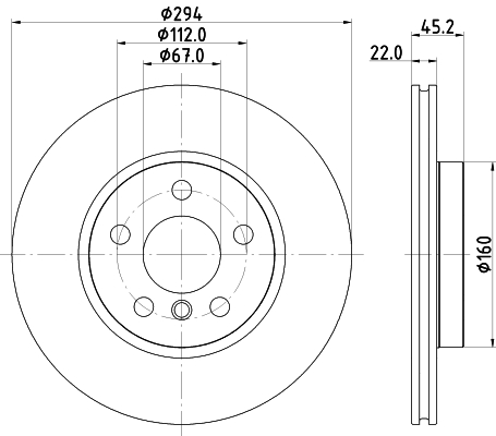 Tarcza hamulcowa HELLA 8DD 355 122-651