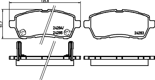 Klocki hamulcowe HELLA 8DB 355 014-001