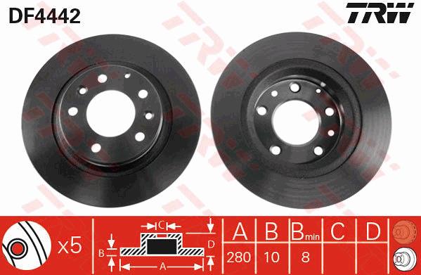 Tarcza hamulcowa TRW DF4442