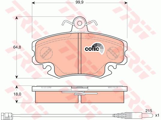 Klocki hamulcowe TRW GDB1465