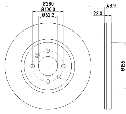 Tarcza hamulcowa HELLA 8DD 355 118-251
