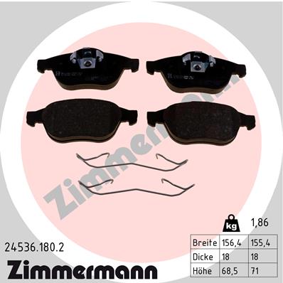 Klocki hamulcowe ZIMMERMANN 24536.180.2