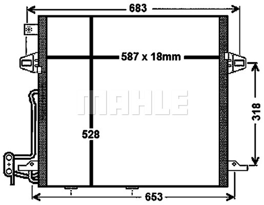 Skraplacz klimatyzacji MAHLE AC 756 000P