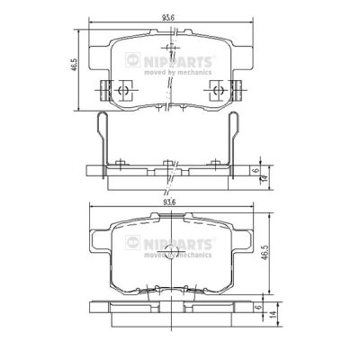 Klocki hamulcowe NIPPARTS N3614020