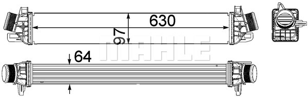 Chłodnica powietrza intercooler MAHLE CI 259 000P