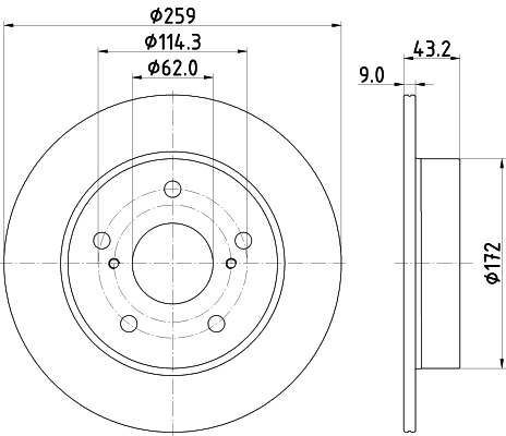 Tarcza hamulcowa HELLA 8DD 355 132-491