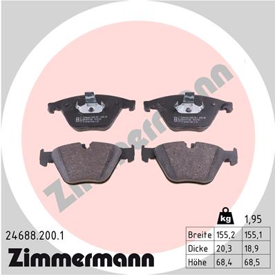 Klocki hamulcowe ZIMMERMANN 24688.200.1