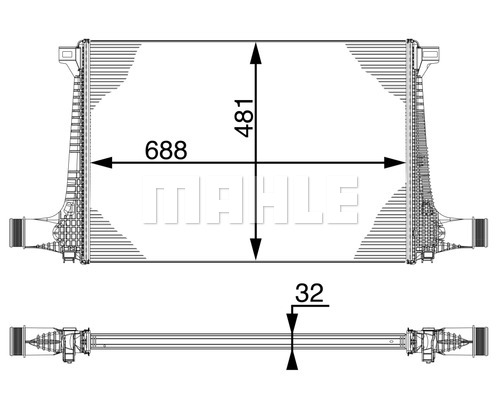 Chłodnica powietrza intercooler MAHLE CI 220 000P