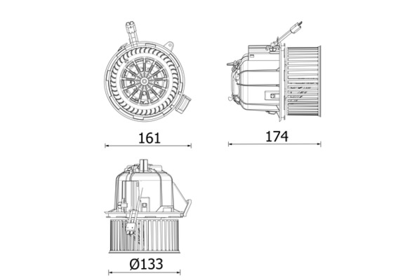 Wentylator wewnętrzny MAHLE AB 328 000P