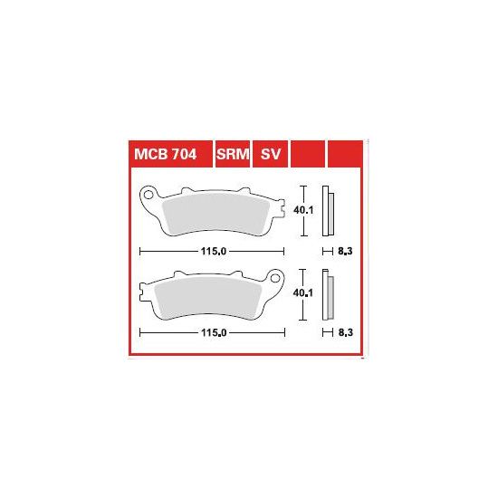 Klocki hamulcowe TRW MCB704SRM