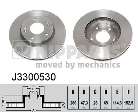 Tarcza hamulcowa NIPPARTS J3300530