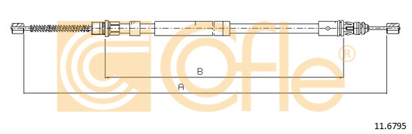Linka hamulca ręcznego COFLE 11.6795