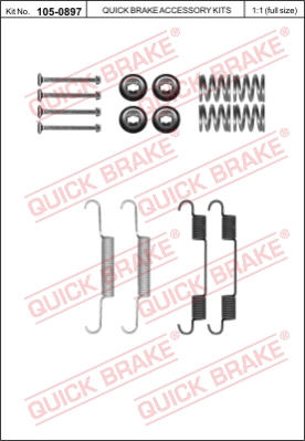 Zestaw montażowy szczęk hamulcowych QUICK BRAKE 105-0897