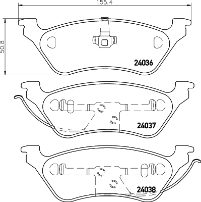 Klocki hamulcowe HELLA 8DB 355 011-061