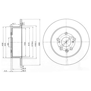 Tarcza hamulcowa DELPHI BG3583