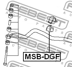 Guma stabilizatora FEBEST MSB-DGF