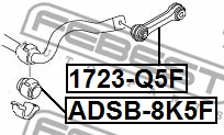 Łącznik stabilizatora FEBEST 1723-Q5F