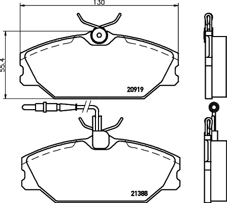 Klocki hamulcowe HELLA 8DB 355 019-181