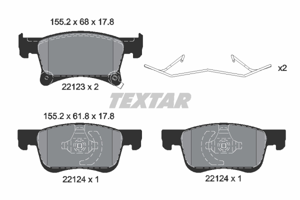 Klocki hamulcowe TEXTAR 2212301