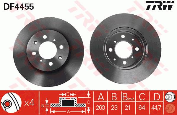 Tarcza hamulcowa TRW DF4455