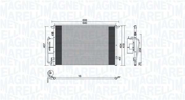 Skraplacz klimatyzacji MAGNETI MARELLI 350203892000