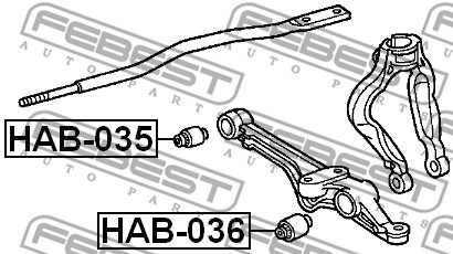 Tuleja wahacza FEBEST HAB-036