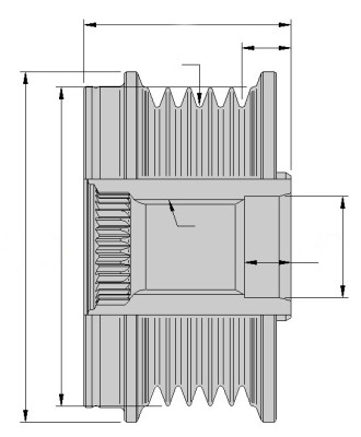 Sprzęgło alternatora HELLA 9XU 358 038-191