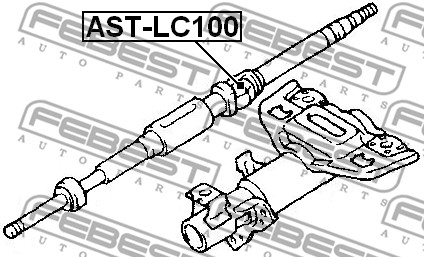 Krzyżak kolumny kierowniczej FEBEST AST-LC100