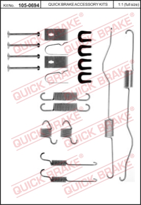 Zestaw dodatków do szczęk hamulcowych QUICK BRAKE 105-0694