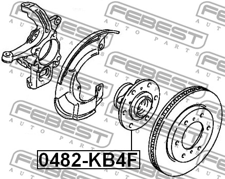 Piasta koła FEBEST 0482-KB4F