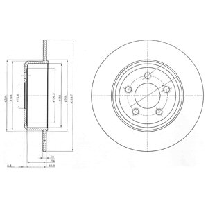 Tarcza hamulcowa DELPHI BG4074