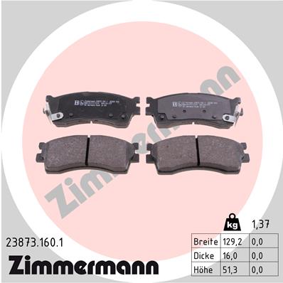 Klocki hamulcowe ZIMMERMANN 23873.160.1