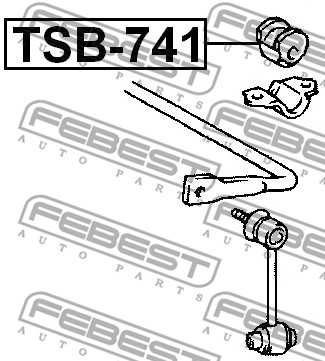 Guma stabilizatora FEBEST TSB-741
