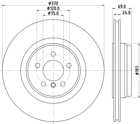 Tarcza hamulcowa HELLA PAGID 8DD 355 125-091