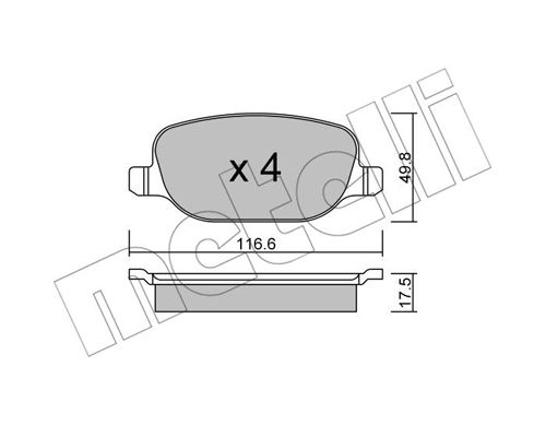 Klocki hamulcowe METELLI 22-0704-0