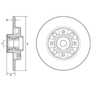 Tarcza hamulcowa DELPHI BG9116RS