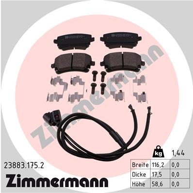 Klocki hamulcowe ZIMMERMANN 23883.175.2