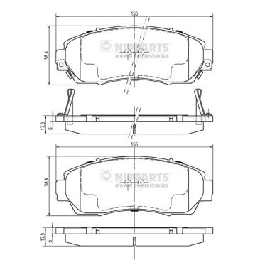 Klocki hamulcowe NIPPARTS N3604073