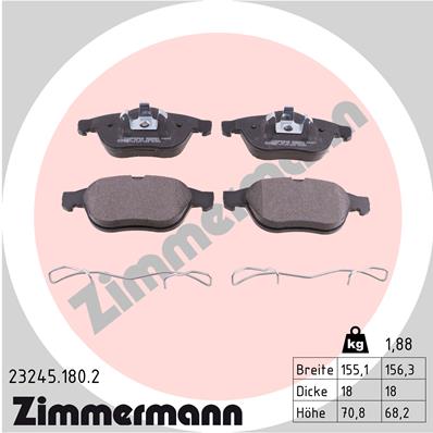 Klocki hamulcowe ZIMMERMANN 23245.180.2