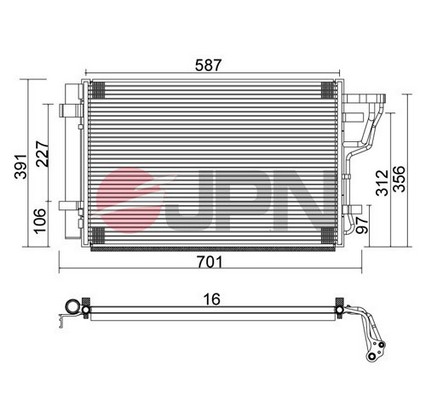 Skraplacz klimatyzacji JPN 60C0327-JPN