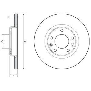 Tarcza hamulcowa DELPHI BG4661C