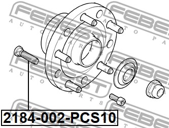 Sworzeń koła FEBEST 2184-002-PCS10