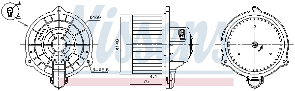 Wentylator wnętrza NISSENS 87389