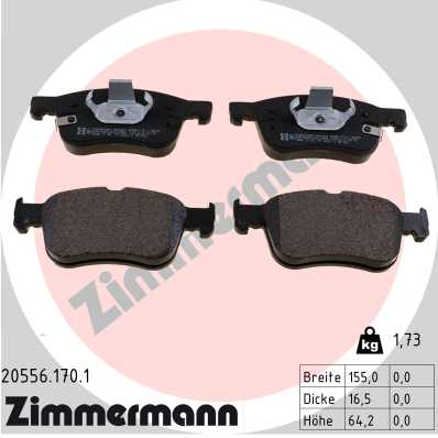 Klocki hamulcowe ZIMMERMANN 20556.170.1