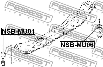 Łożyskowanie  korpusu osi FEBEST NSB-MU06